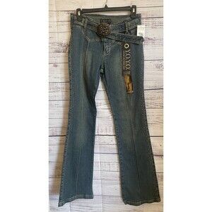 Y.O.Y.O (your on your own)Jeans  Bootcut Distressed Y2K Boho Festival Size 9 NWT